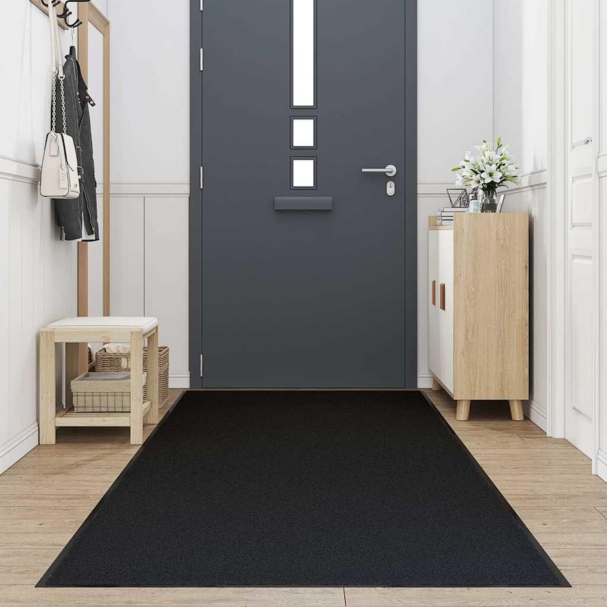Voir la diapositive 2 : VIDAXL Paillasson noir 115x400 cm