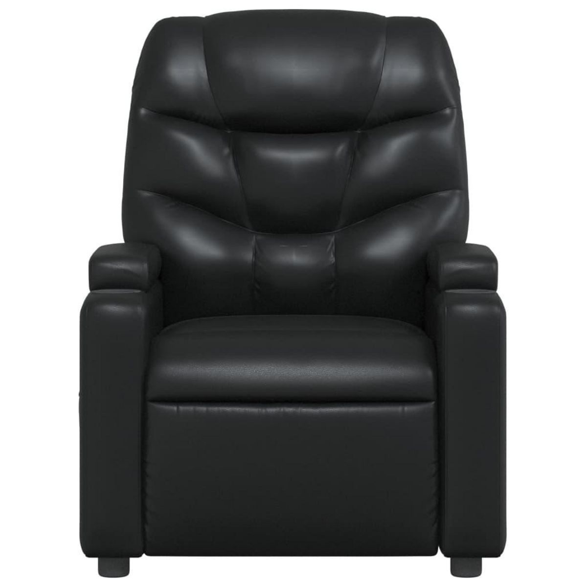 VIDAXL Fauteuil inclinable Noir Similicuir