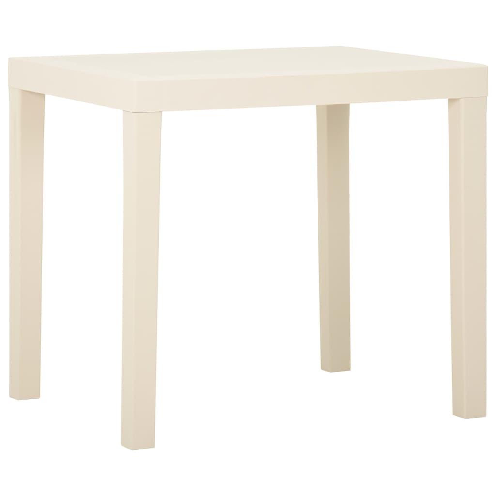 VIDAXL Table de jardin blanc 79x65x72 cm plastique