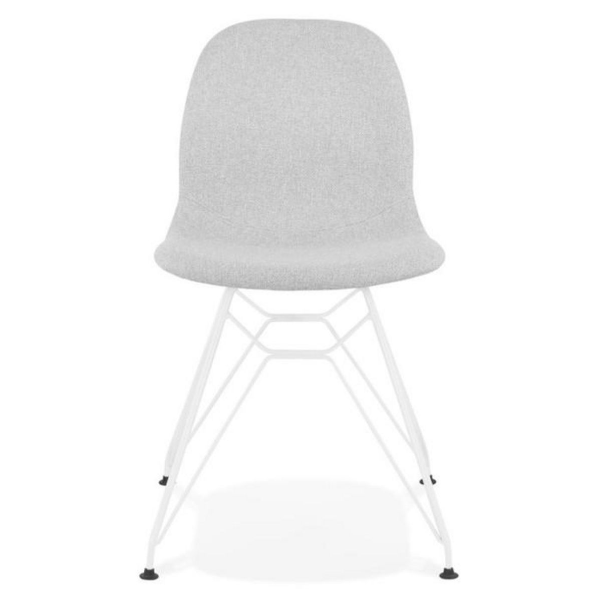 Paris Prix Chaise Design en Tissu  Quebec  83cm Gris & Blanc