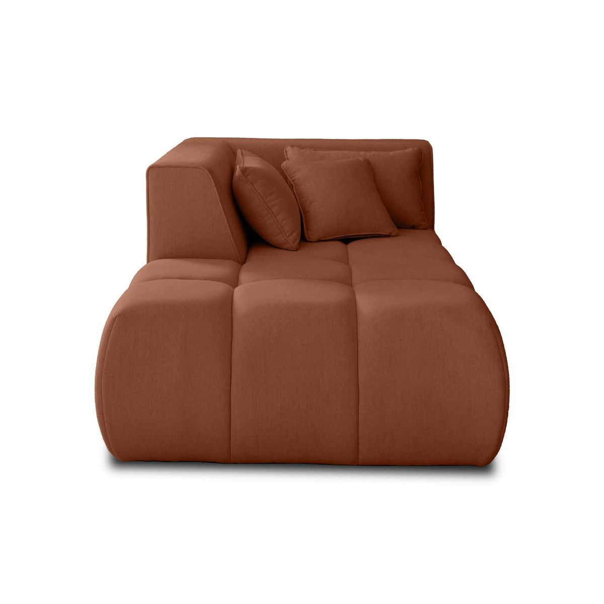 LISA DESIGN Caracas - module d'assise méridienne gauche - en tissu