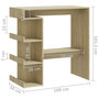 Voir la diapositive 6 : VIDAXL Table de bar etagere de rangement Chene sonoma Bois ingenierie