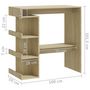 Voir la diapositive 6 : VIDAXL Table de bar etagere de rangement Chene sonoma Bois ingenierie