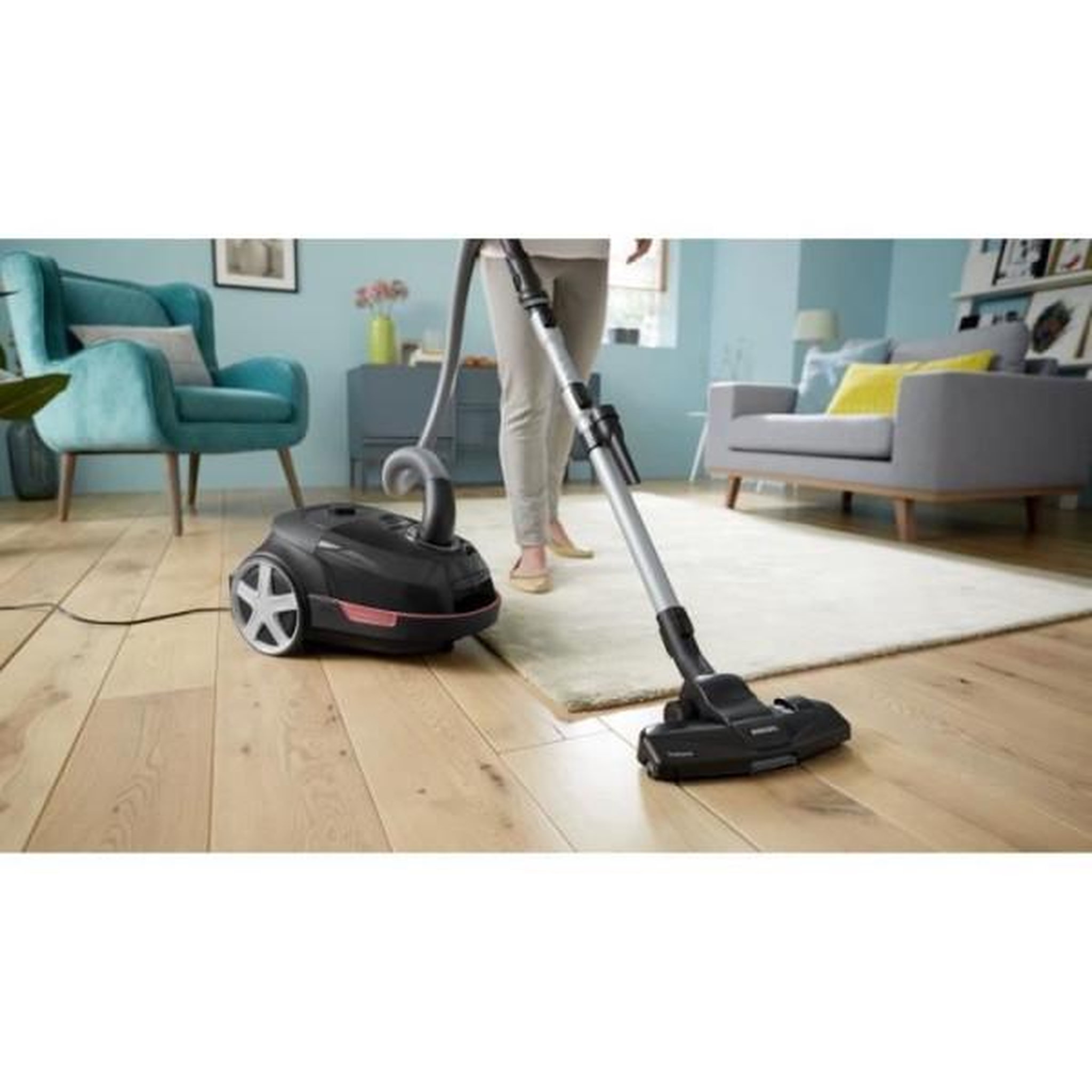 Voir la diapositive 4 : Philips Aspirateur Robot  traineau avec sac - PHILIPS - XD5123/10 - 900 W - 4 L - Noir