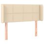 Voir la diapositive 3 : VIDAXL Tete de lit a LED Creme 103x16x78/88 cm Tissu
