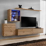 Paris Prix Ensemble Meuble TV  Switch Lamel XV  260cm Naturel