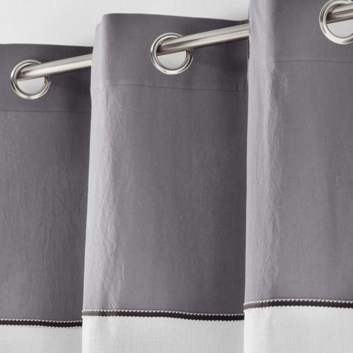 Paris Prix Rideau Voilage à Œillets  Jolibel  137x240cm Gris