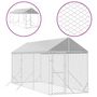 Voir la diapositive 2 : VIDAXL Chenil d'exterieur pour chiens avec toit argente 2x6x2,5 m