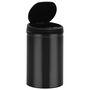 Voir la diapositive 3 : VIDAXL Poubelle a capteur automatique 30 L Acier au carbone Noir