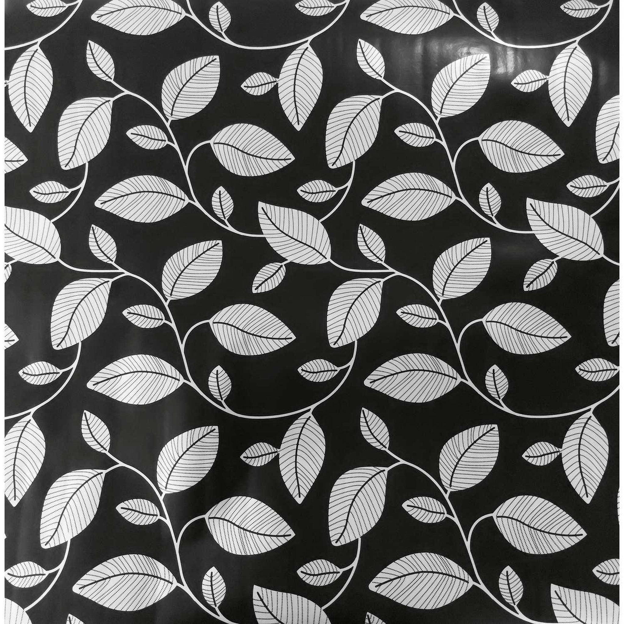 HABITABLE Adhésif décoratif à motifs feuilles - noir
