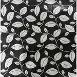 HABITABLE Adhésif décoratif à motifs feuilles - Noir