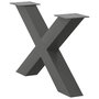 Voir la diapositive 4 : VIDAXL Pieds de table basse forme de X 2 pcs anthracite 70x(42-43) cm