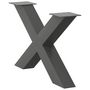 Voir la diapositive 4 : VIDAXL Pieds de table basse forme de X 2 pcs anthracite 70x(42-43) cm