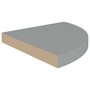 Voir la diapositive 4 : VIDAXL Etageres d'angle flottantes 4 pcs gris 35x35x3,8 cm MDF