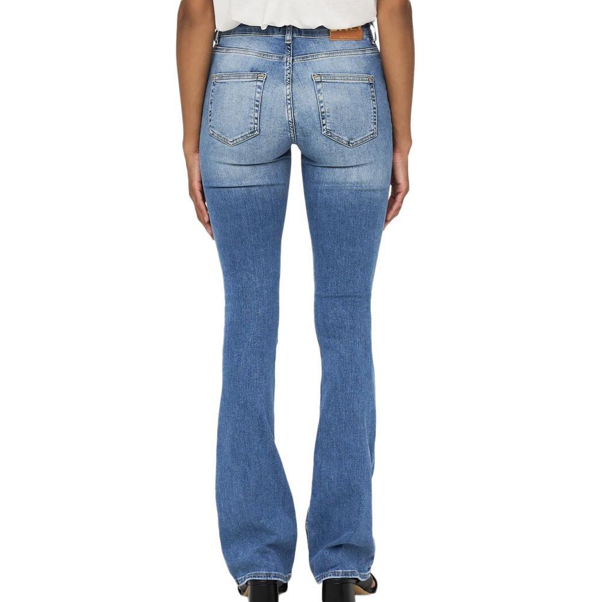 Voir la diapositive 2 : Only Jean Flared  Clair Femme Only Blush Mid Flared
