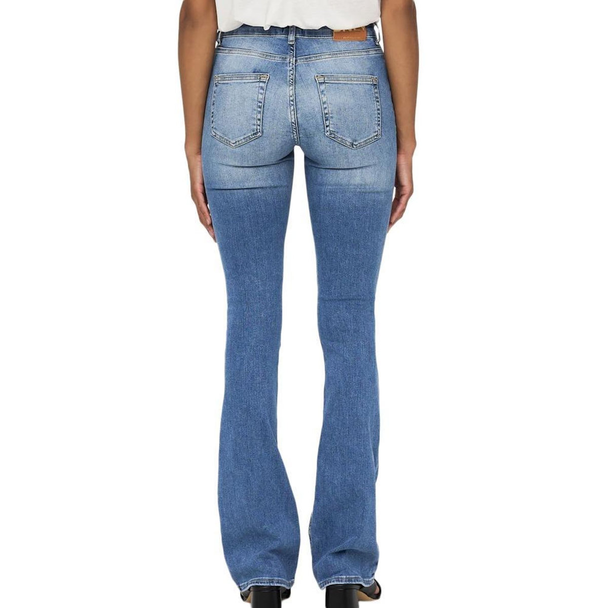 Only Jean Flared  Clair Femme Only Blush Mid Flared   S