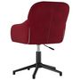 Voir la diapositive 5 : VIDAXL Chaise pivotante de bureau Rouge bordeaux Velours