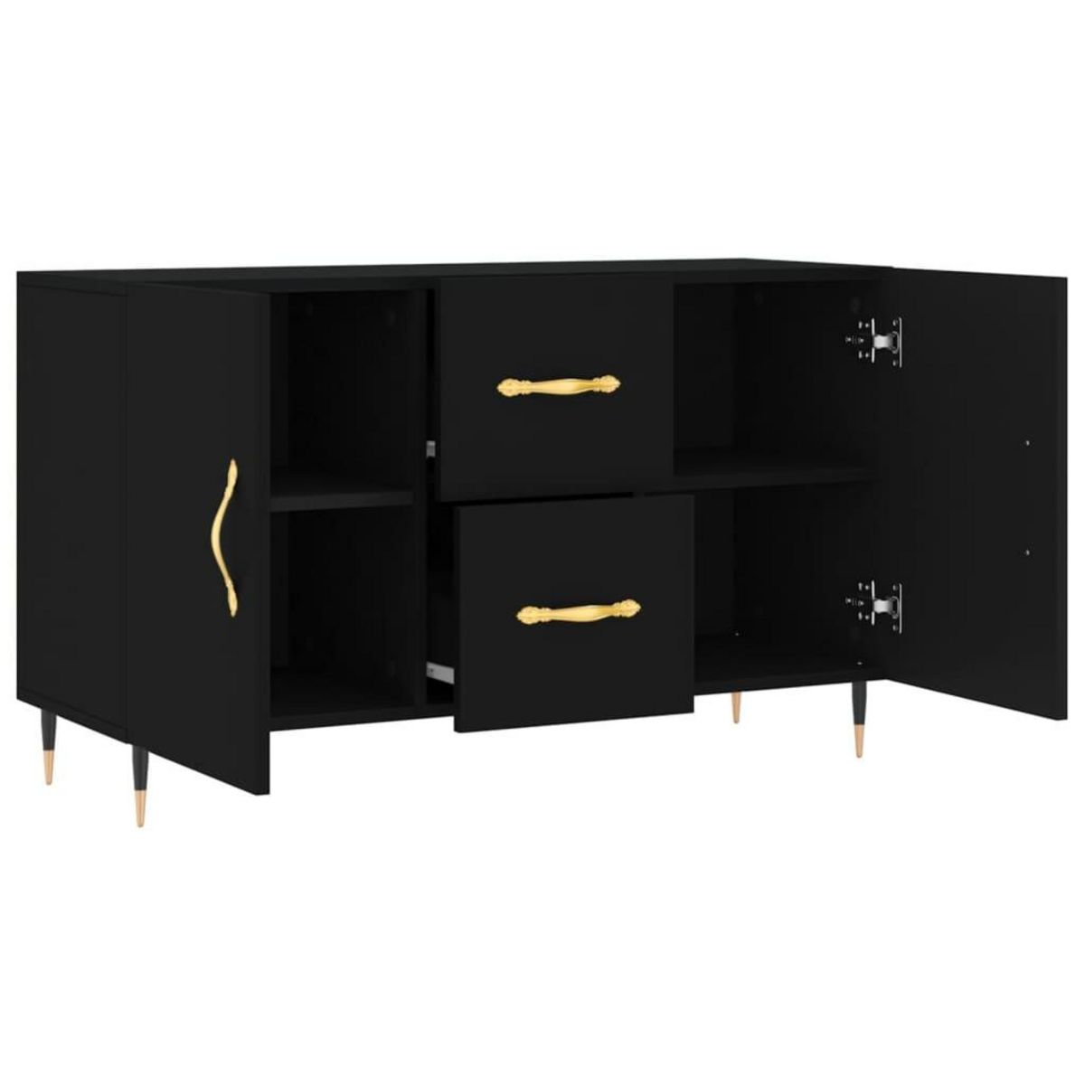 VIDAXL Buffet noir 100x36x60 cm bois d'ingenierie