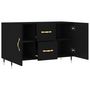 Voir la diapositive 5 : VIDAXL Buffet noir 100x36x60 cm bois d'ingenierie