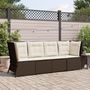 Voir la diapositive 3 : VIDAXL Canape d'angle de jardin avec coussins marron resine tressee