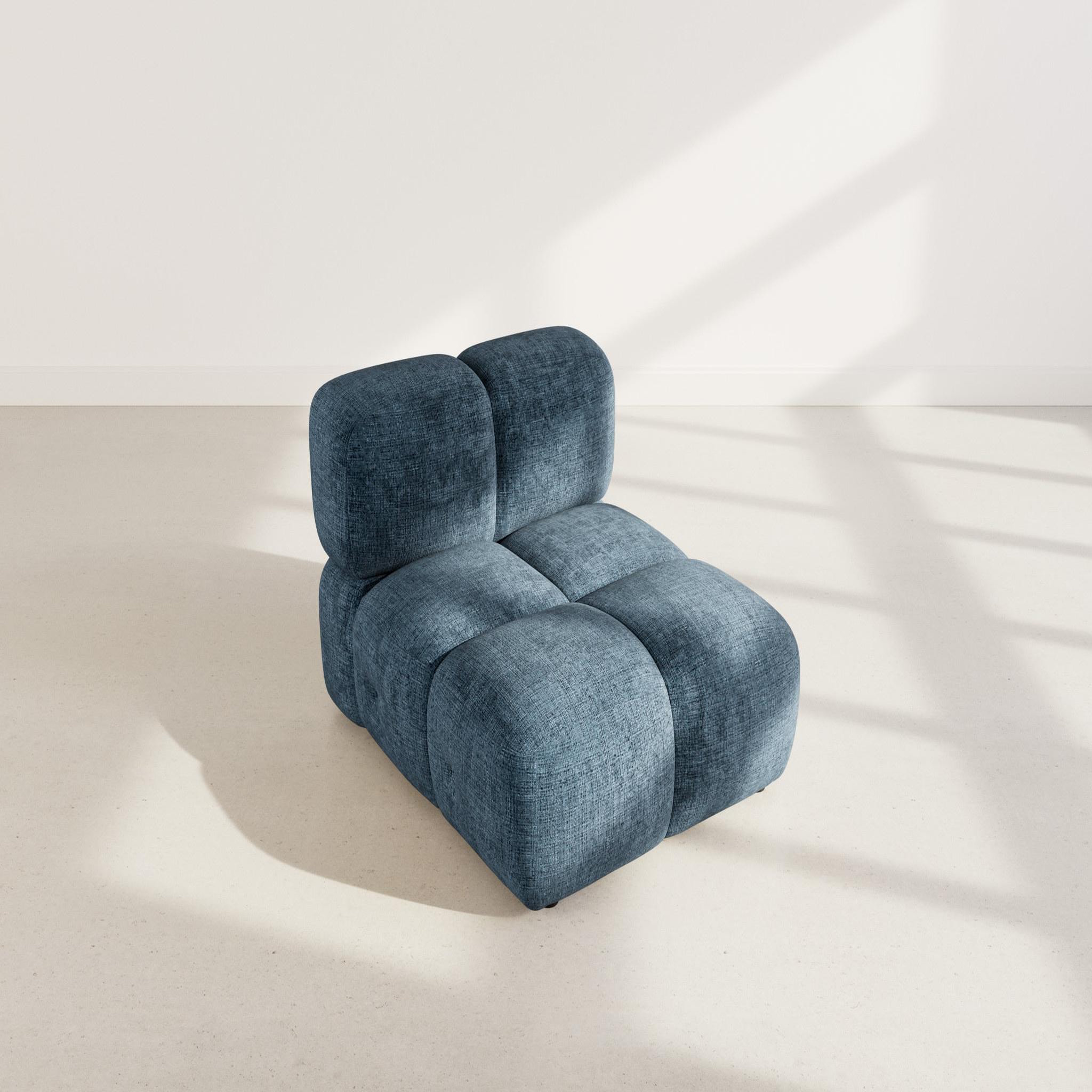 Voir la diapositive 3 : LISA DESIGN Grace - module d'assise en velours texturé