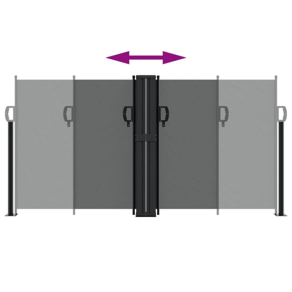 VIDAXL Auvent lateral retractable anthracite 120x600 cm