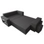 Voir la diapositive 3 : BEST MOBILIER Libbie - canapé d'angle gauche 4 places convertible avec coffre, étagère et poufs en tissu