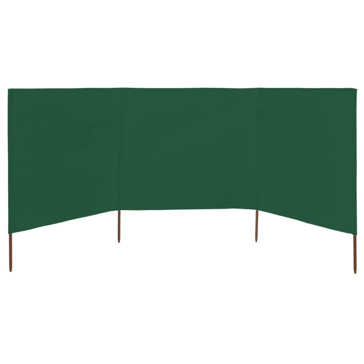 VIDAXL Paravent 3 panneaux Tissu 400 x 120 cm Vert