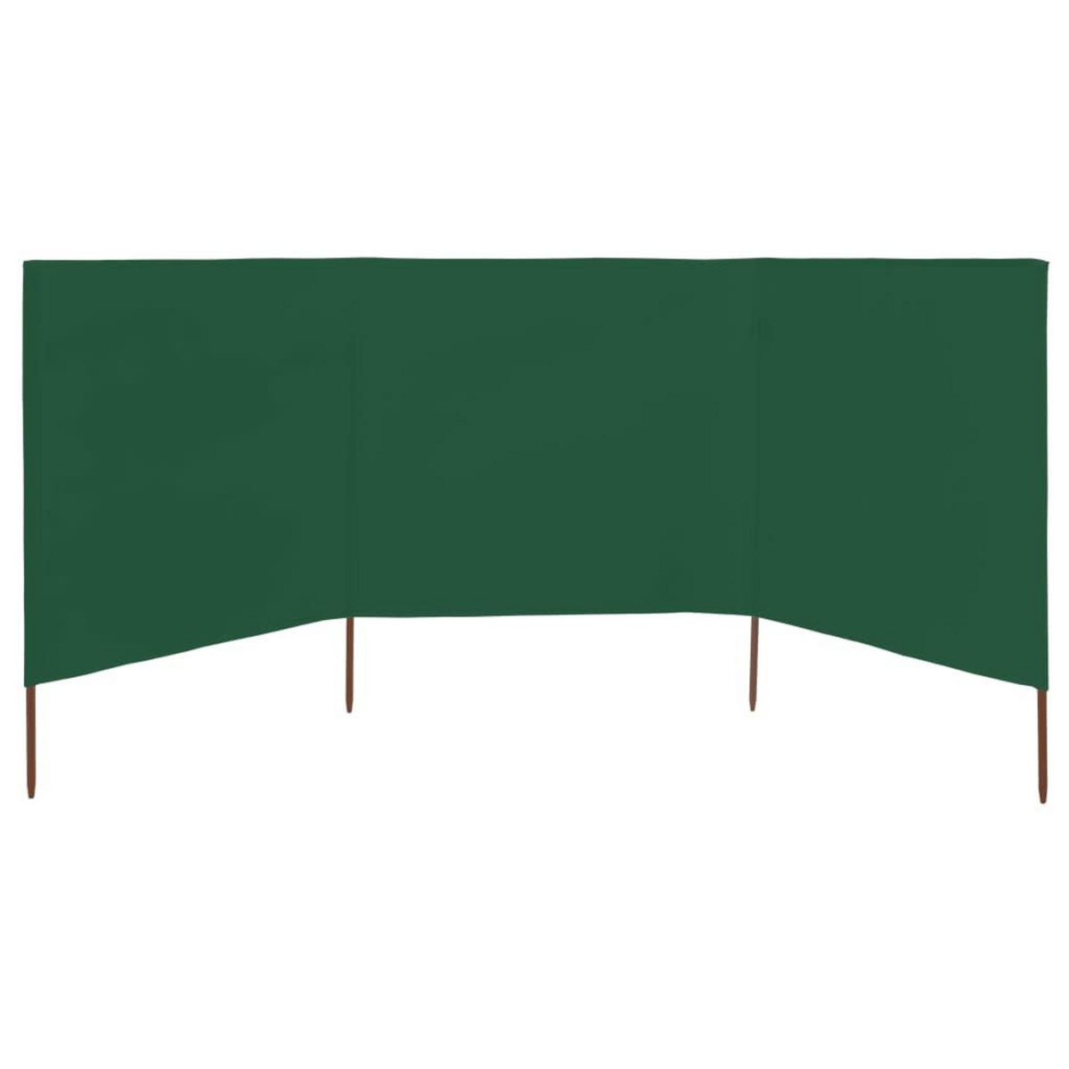 VIDAXL Paravent 3 panneaux Tissu 400 x 120 cm Vert