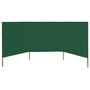 Voir la diapositive 2 : VIDAXL Paravent 3 panneaux Tissu 400 x 120 cm Vert