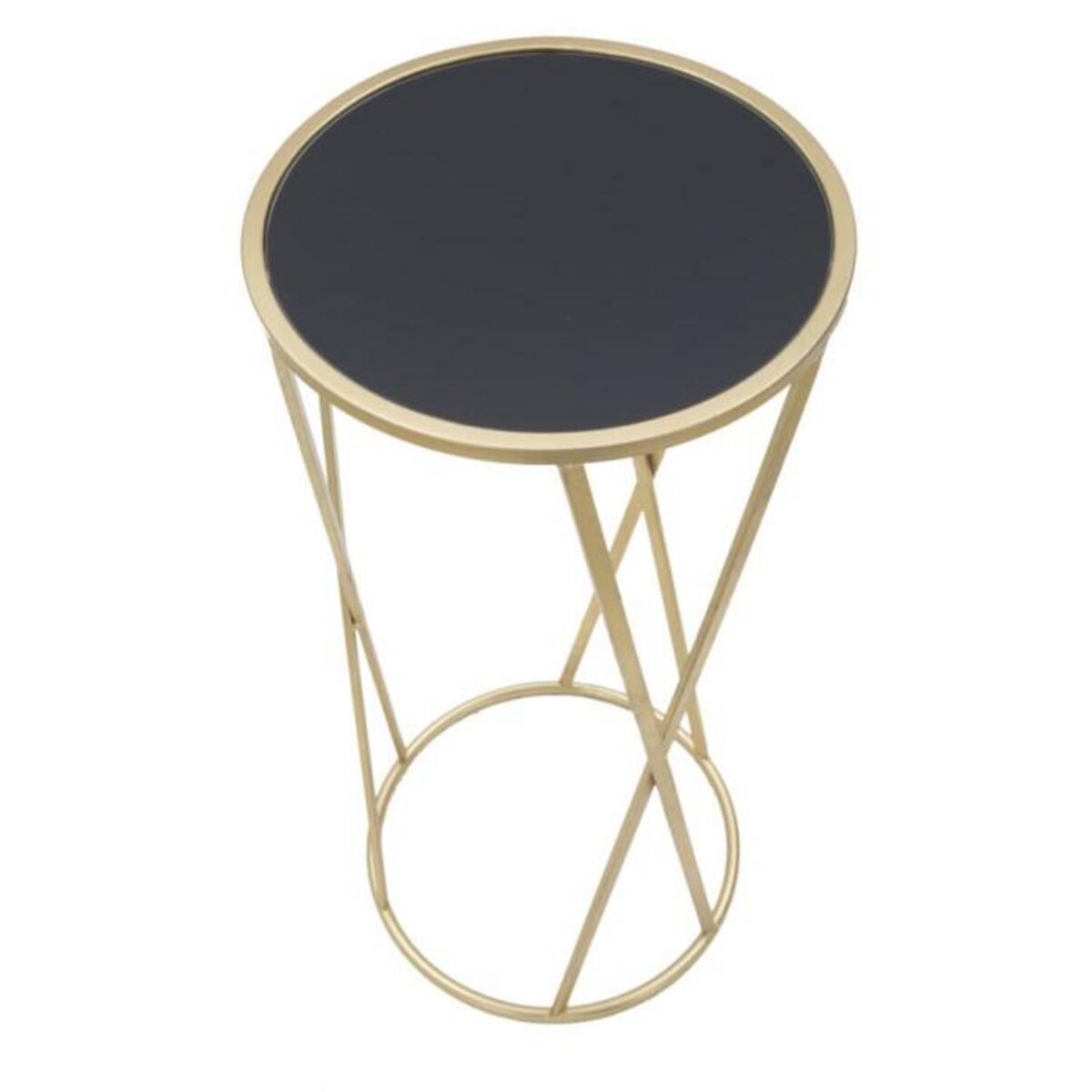 Paris Prix Table d'Appoint Design  Milla  75cm Noir & Or
