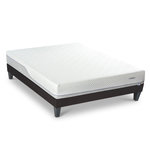 BELLECOUR BELLECOUR LITERIE | Ensemble EVERBED | Matelas Mémoire de forme + Sommier Bois. Coloris disponibles : Blanc
