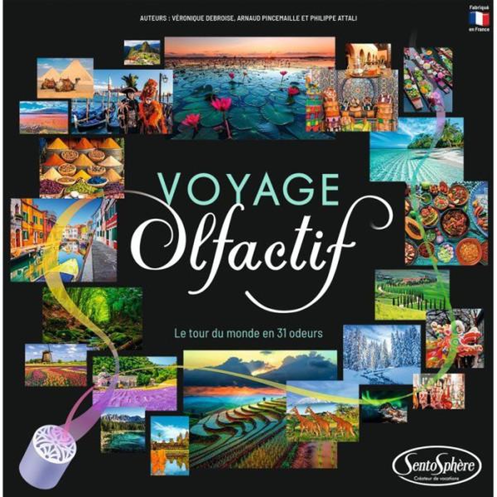 Voir la diapositive 2 : Sentosphere Jeu de société - SENTOSPHERE - Voyage Olfactif - Faire le tour du monde en 31 odeurs - Des 8 ans