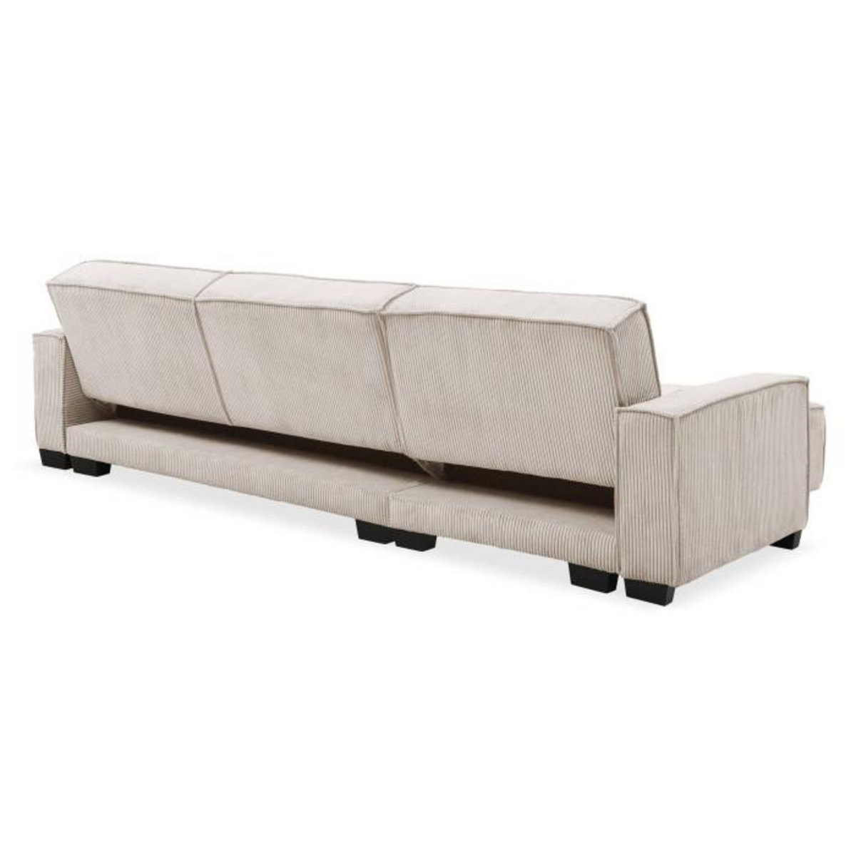 Paris Prix Canapé d'Angle Réversible Convertible  Hester  293cm Beige