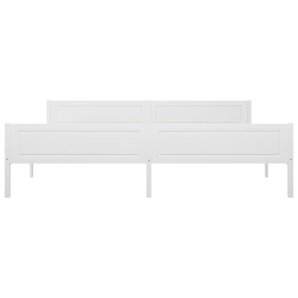 VIDAXL Cadre de lit sans matelas bois massif de pin blanc 200x200 cm