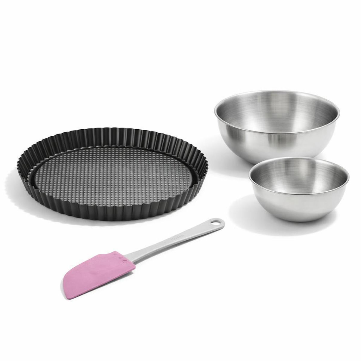 ZENKER Set de 4 ustensiles de pâtisserie moule à gâteaux 2 bols et spatule pâtisserie Black metallic Black mettallic Zenker  Black mettallic