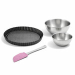 ZENKER Set de 4 ustensiles de pâtisserie moule à gâteaux 2 bols et spatule pâtisserie Black metallic Black mettallic Zenker  Black mettallic