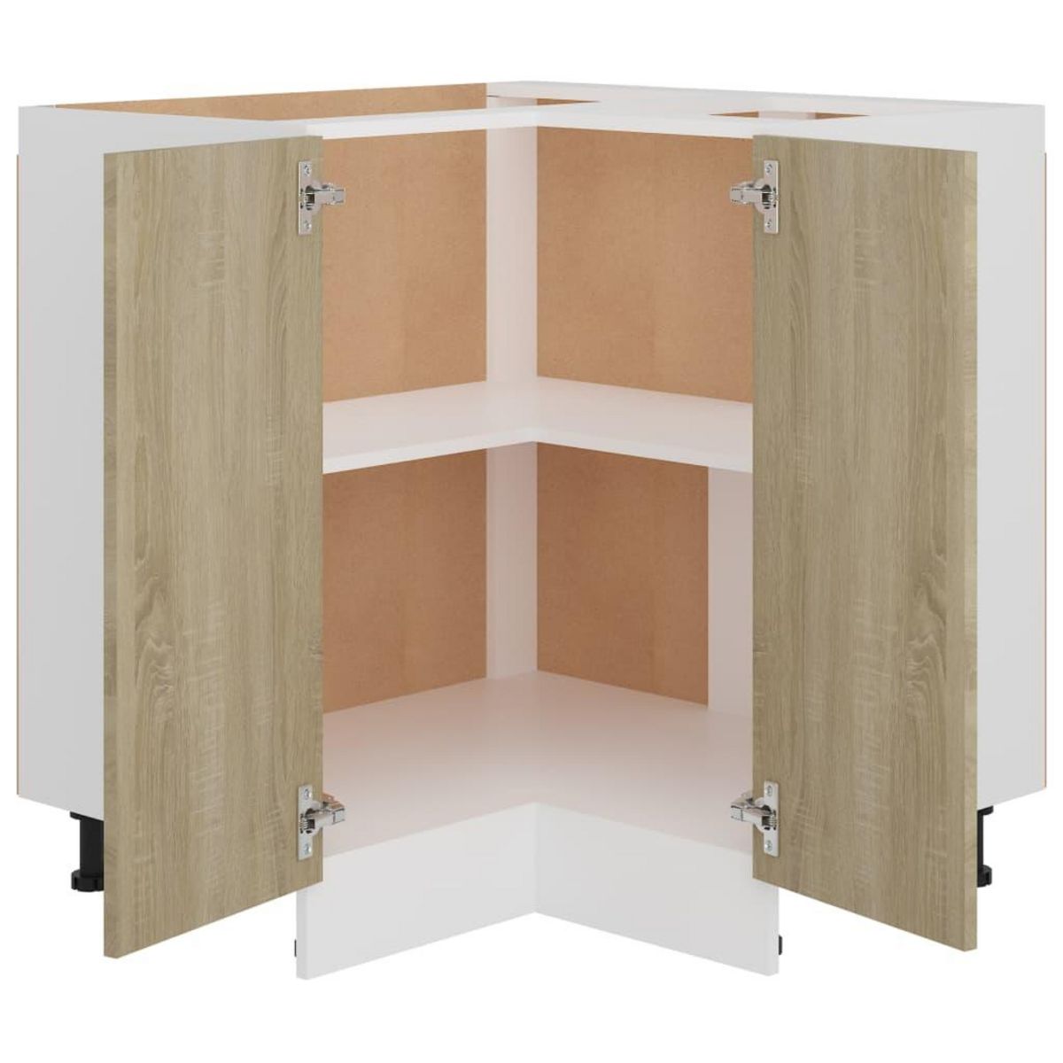 VIDAXL Armoire de plancher d'angle chene sonoma 75,5x75,5x81,5 cm bois