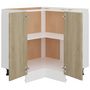Voir la diapositive 5 : VIDAXL Armoire de plancher d'angle chene sonoma 75,5x75,5x81,5 cm bois