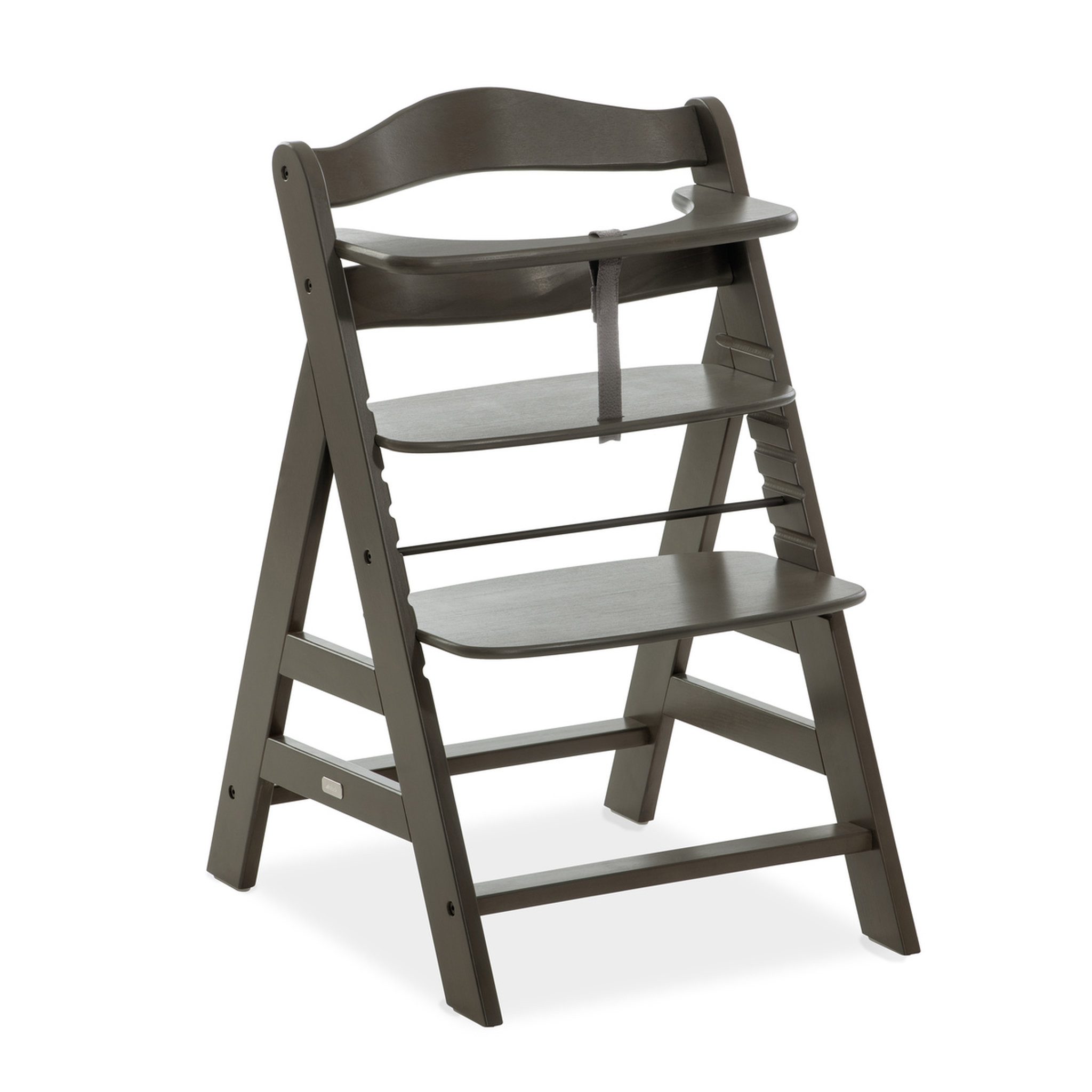 Voir la diapositive 1 : HAUCK Chaise haute en bois Alpha Select gris foncé