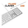 Voir la diapositive 4 : Mobility Lab MOBILITY LAB ML304304 - Clavier Design Touch Filaire avec 2 USB pour Mac - AZERTY - Blanc et argente