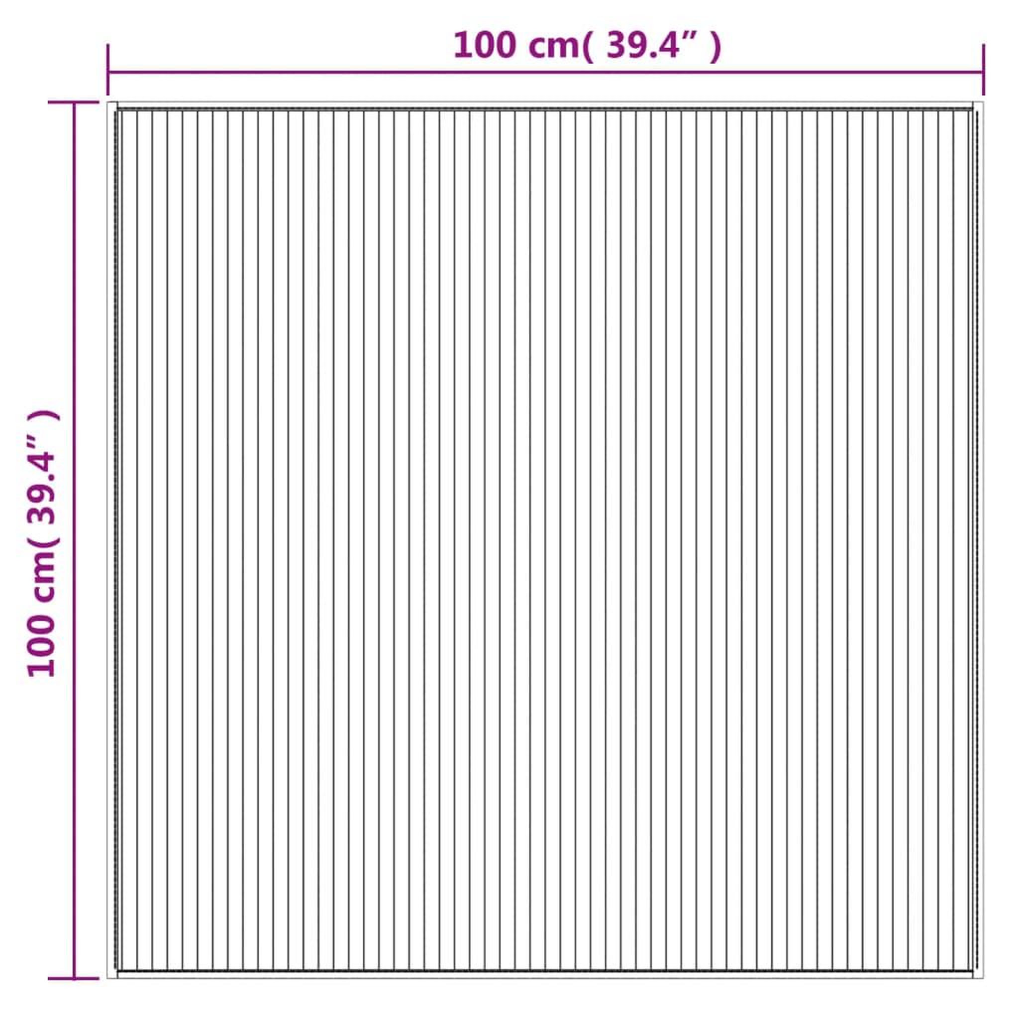 Voir la diapositive 6 : VIDAXL Tapis carre marron fonce 100x100 cm bambou