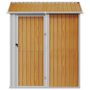 Voir la diapositive 4 : VIDAXL Abri de jardin marron clair 192x152,5x237 cm acier galvanise