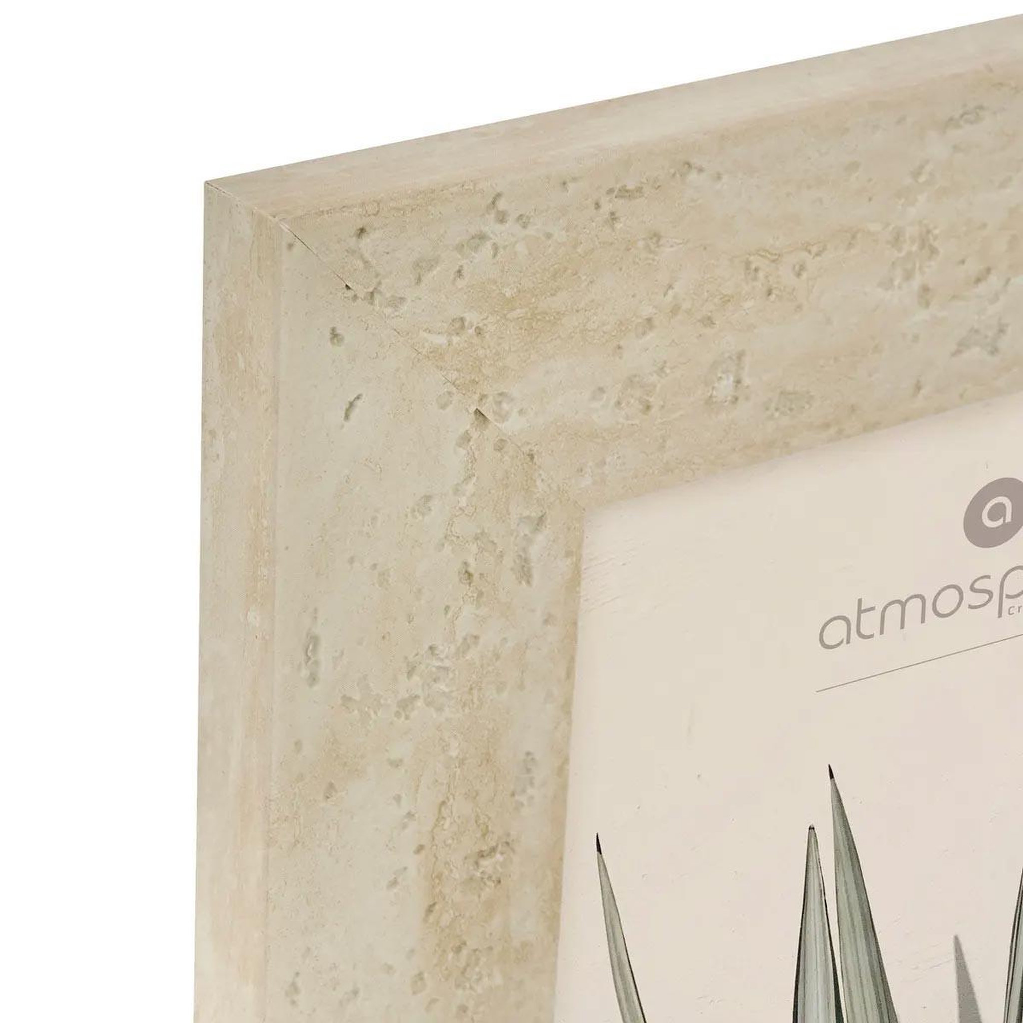 Voir la diapositive 2 : ATMOSPHERA Cadre Photo Effet Travertin  Anaya  10x15cm Beige