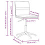 Voir la diapositive 6 : VIDAXL Chaises a manger lot de 4 Gris clair Velours
