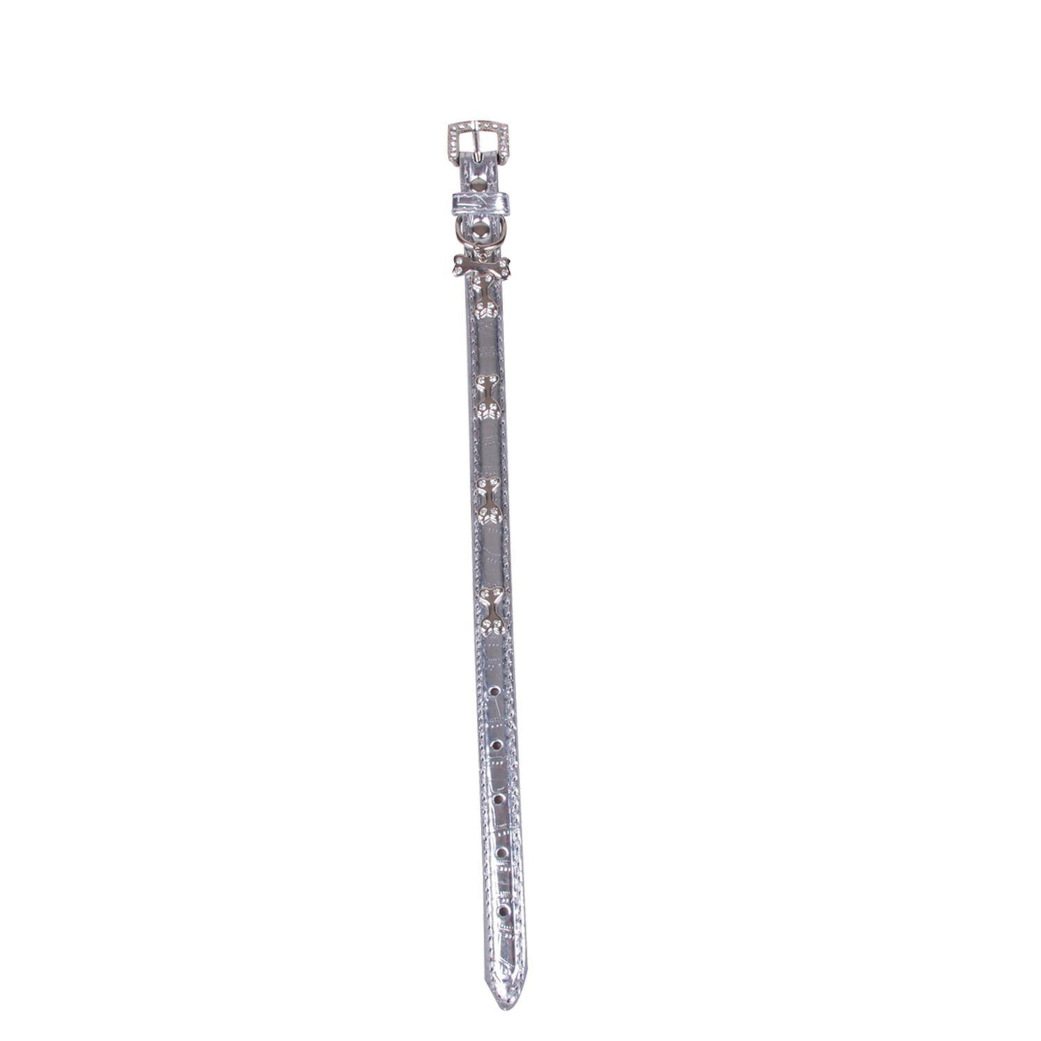 DIVERS Collier pour chien os en diamant design - taille s