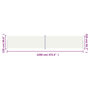 Voir la diapositive 6 : VIDAXL Auvent lateral retractable Creme 220x1200 cm