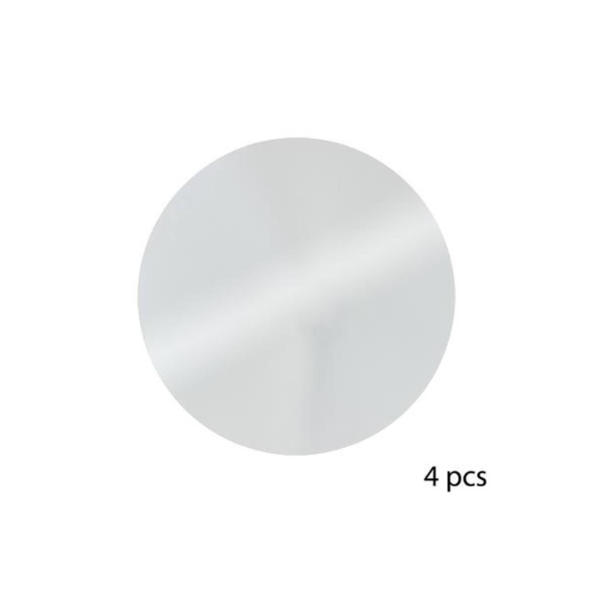 Voir la diapositive 2 : ATMOSPHERA Lot de 4 miroirs adhésifs  rond  30x30cm argent