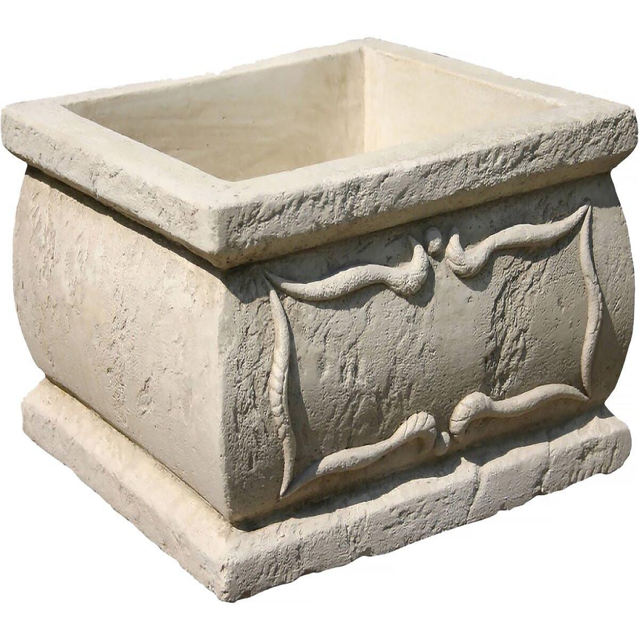 Habitat et Jardin Jardinière  verone  - en pierre -  50 x 50 x 30 cm