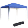 Voir la diapositive 1 : OUTSUNNY Tonnelle barnum de jardin pliant anti-UV + sac de transport acier Oxford 3 x 3 x 2,55 m bleu